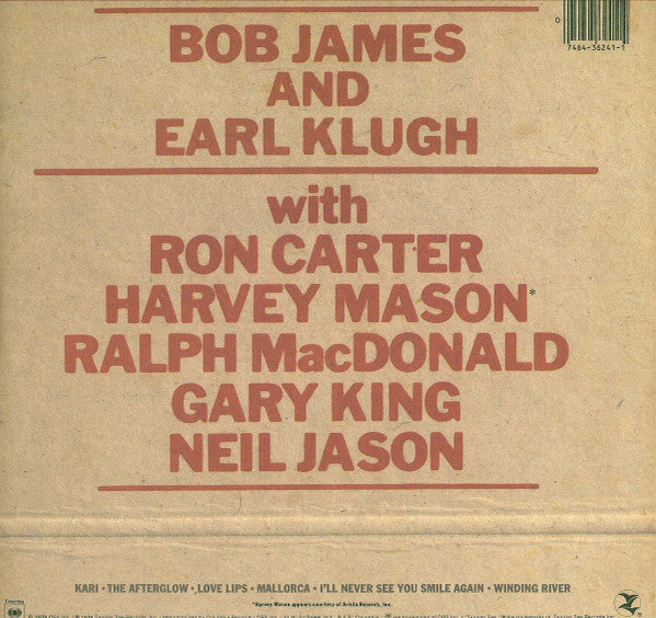 Bob James & Earl Klugh - One On One (LP, Album, Gat)