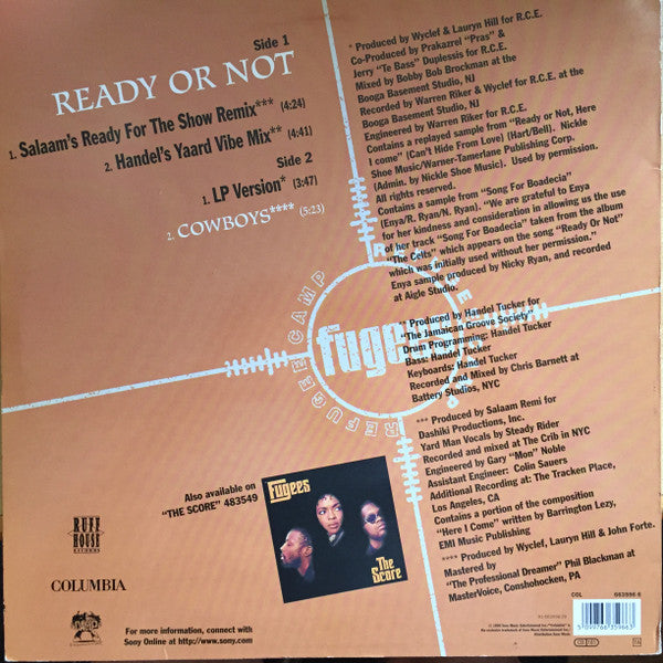 Fugees (Refugee Camp)* - Ready Or Not (12"")