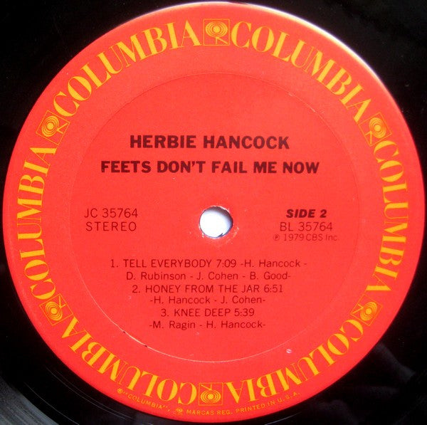 Herbie Hancock - Feets Don't Fail Me Now (LP, Album, Pit)