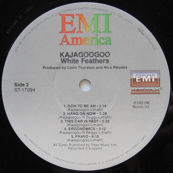 Kajagoogoo - White Feathers (LP, Album, Jac)