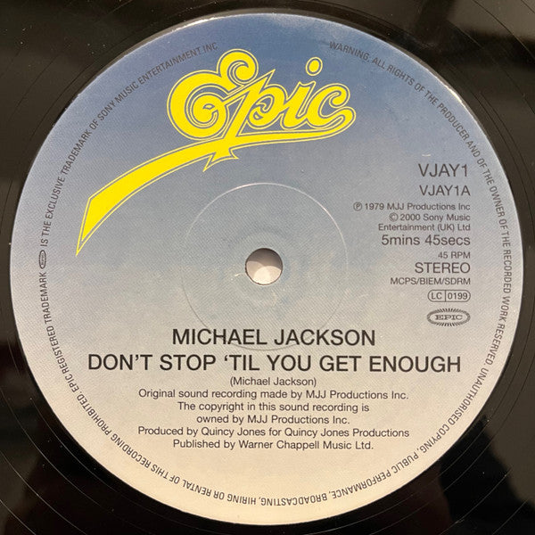 Michael Jackson - Don't Stop 'Til You Get Enough / Off The Wall (12"")