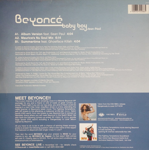 Beyoncé Feat. Sean Paul - Baby Boy (12"")