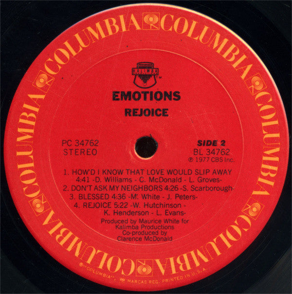 Emotions* - Rejoice (LP, Album, San)