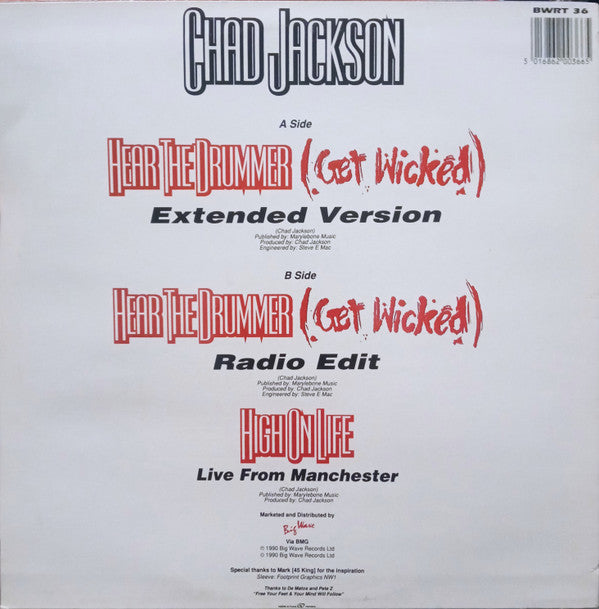 Chad Jackson - Hear The Drummer (Get Wicked) (12"")