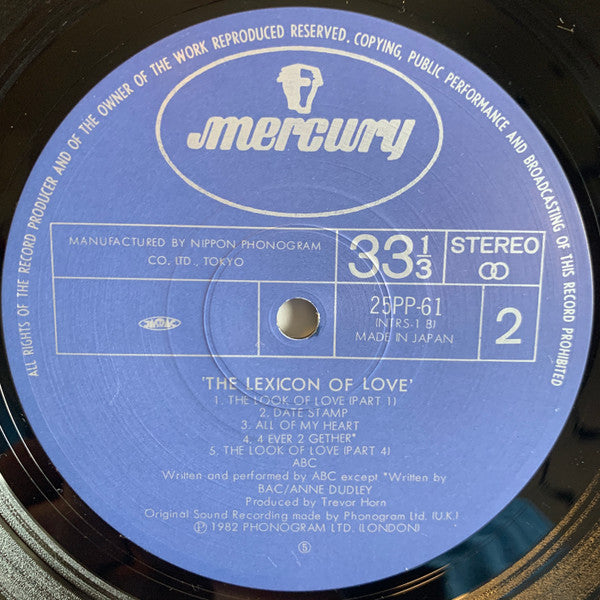 ABC - The Lexicon Of Love (LP, Album)