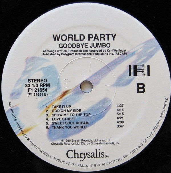 World Party - Goodbye Jumbo (LP, Album, SRC)