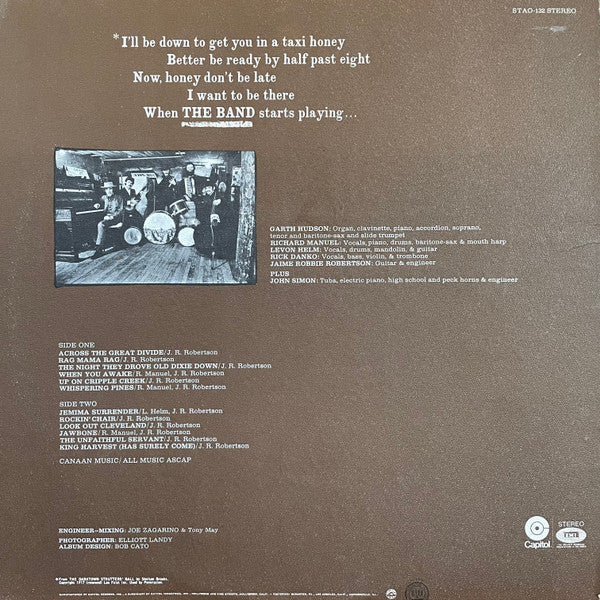 The Band - The Band (LP, Album, Gat)