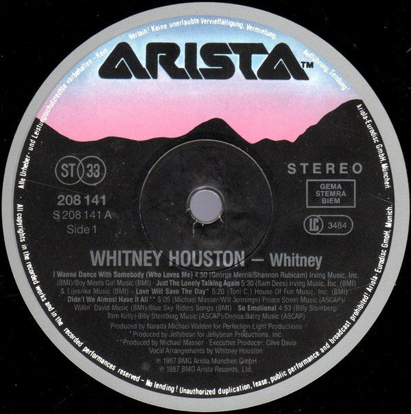 Whitney Houston - Whitney (LP, Album)