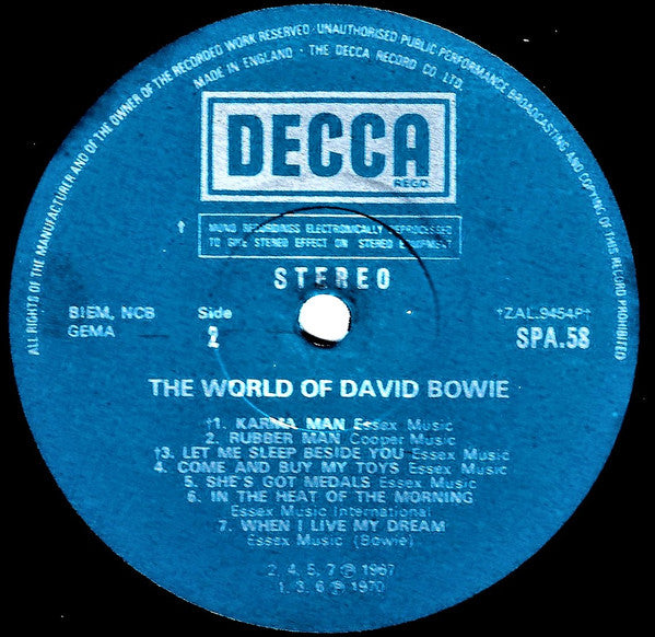 David Bowie - The World Of David Bowie (LP, Comp, RE)