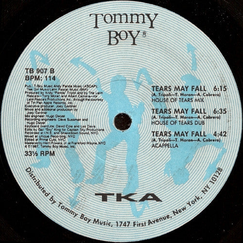 TKA - Tears May Fall (12"", Single)
