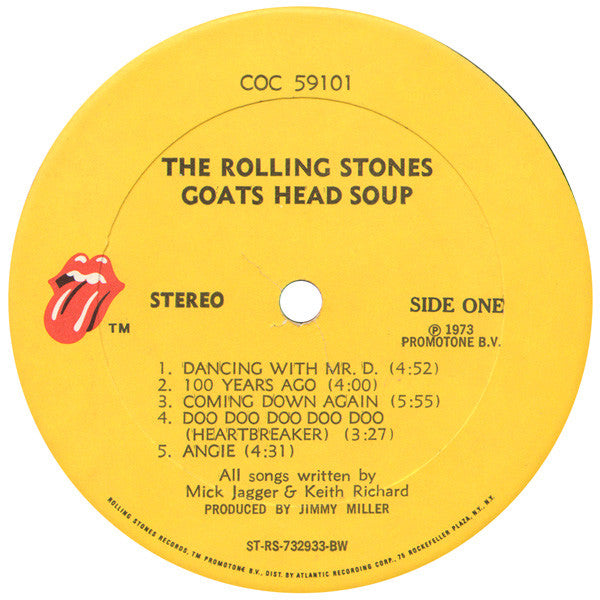 The Rolling Stones - Goats Head Soup (LP, Album, BW )