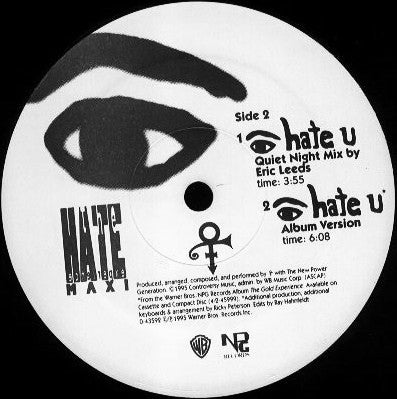 The Artist (Formerly Known As Prince) - I Hate U (The Hate Experien...