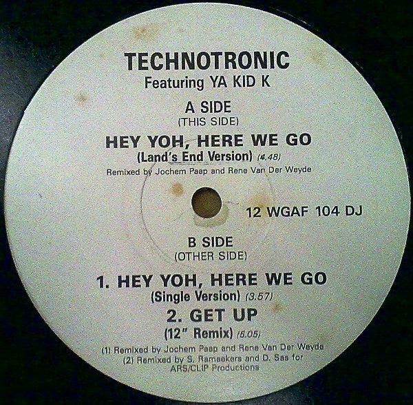 Technotronic Featuring Ya Kid K - Hey Yoh, Here We Go (12"", Promo)