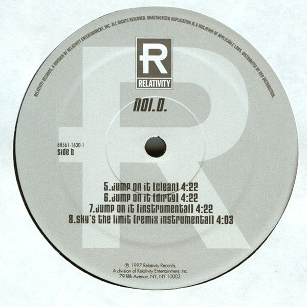 NOI.D.* Featuring Dug Infinite - Sky's The Limit / Jump On It (12"")