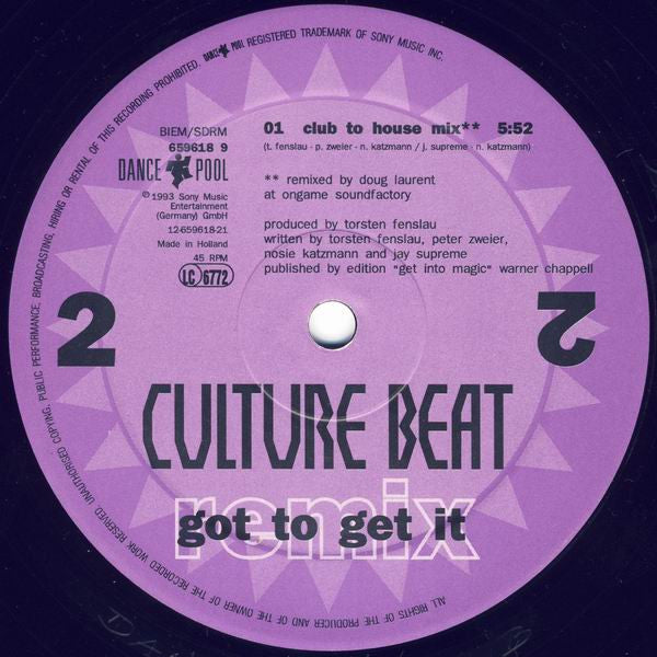 Culture Beat - Got To Get It (Remix) (2x12"")