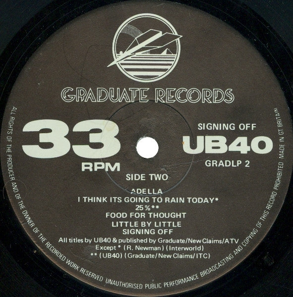 UB40 - Signing Off (LP, Album + 12"")