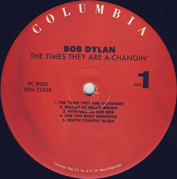 Bob Dylan - The Times They Are A-Changin' (LP, Album, RE)