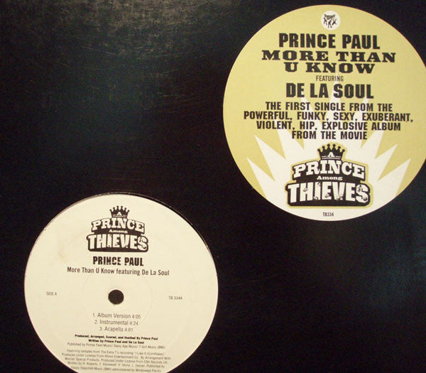 Prince Paul Featuring De La Soul - More Than U Know (12"", Single)