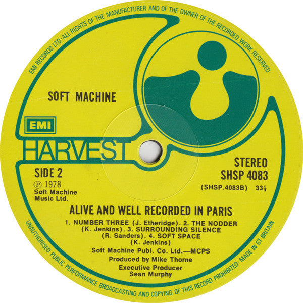 Soft Machine - Alive And Well Recorded In Paris (LP, Album)