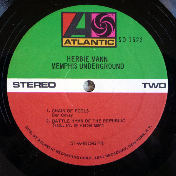 Herbie Mann - Memphis Underground (LP, Album, PR )