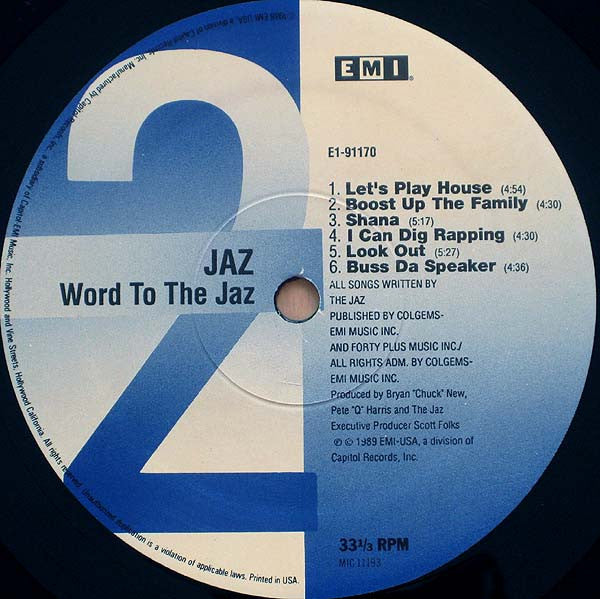 Jaz* - Word To The Jaz (LP, Album)