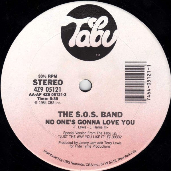 The S.O.S. Band - No One's Gonna Love You (12"", Pit)