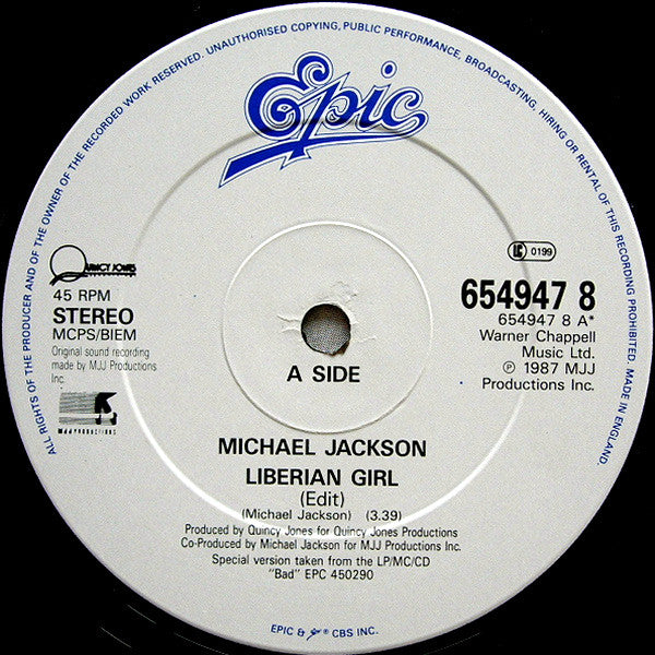 Michael Jackson - Liberian Girl (12"")
