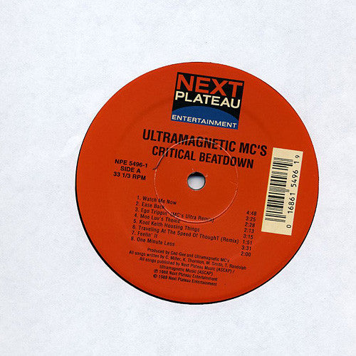 Ultramagnetic MC's - Critical Beatdown (LP, Album, RE)