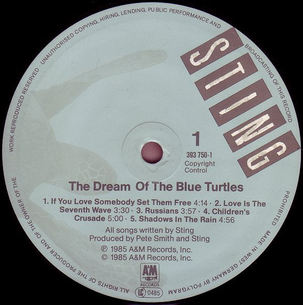 Sting - The Dream Of The Blue Turtles (LP, Album)