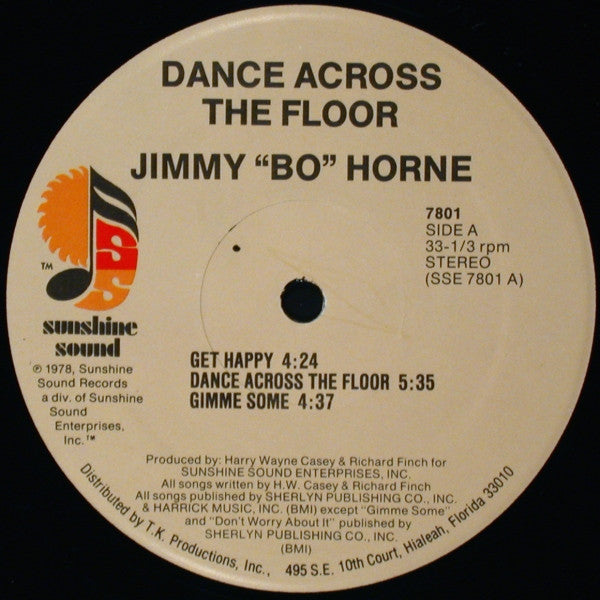 Jimmy ""Bo"" Horne - Dance Across The Floor (LP, Album, Mon)