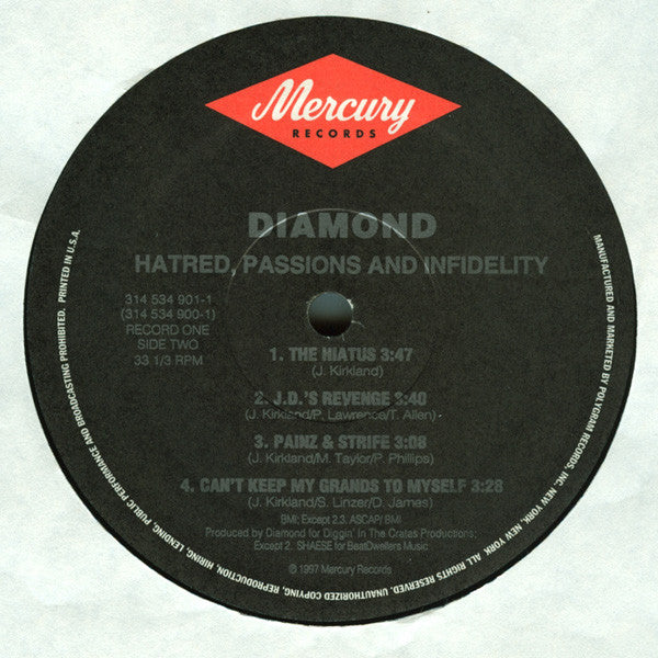 Diamond* - Hatred, Passions And Infidelity (2xLP, Album)