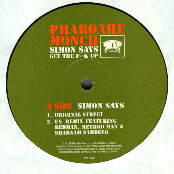 Pharoahe Monch - Simon Says (The Remixes) (12"")