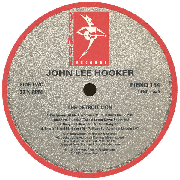 John Lee Hooker - The Detroit Lion (LP, Comp, RM)