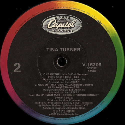 Tina Turner - One Of The Living (12"", Single)