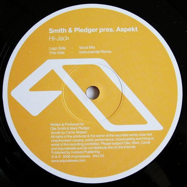 Smith & Pledger Pres. Aspekt - Hi-Jack (12"")