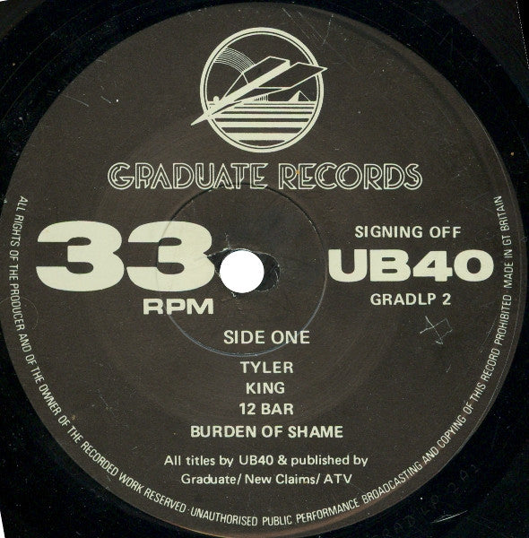 UB40 - Signing Off (LP, Album + 12"")