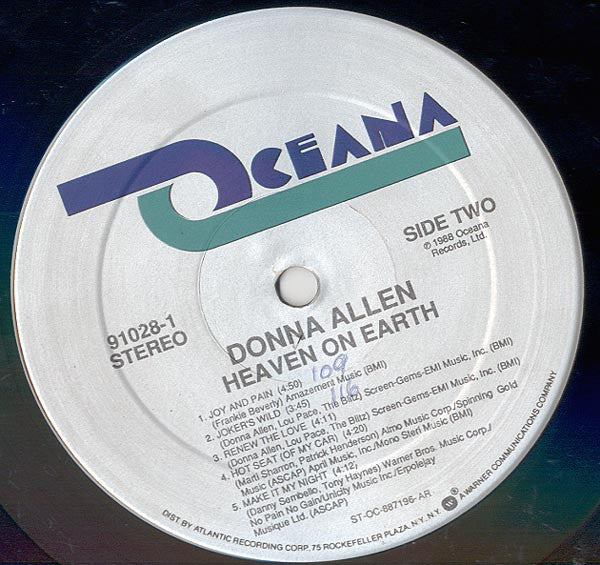 Donna Allen - Heaven On Earth (LP, Album)