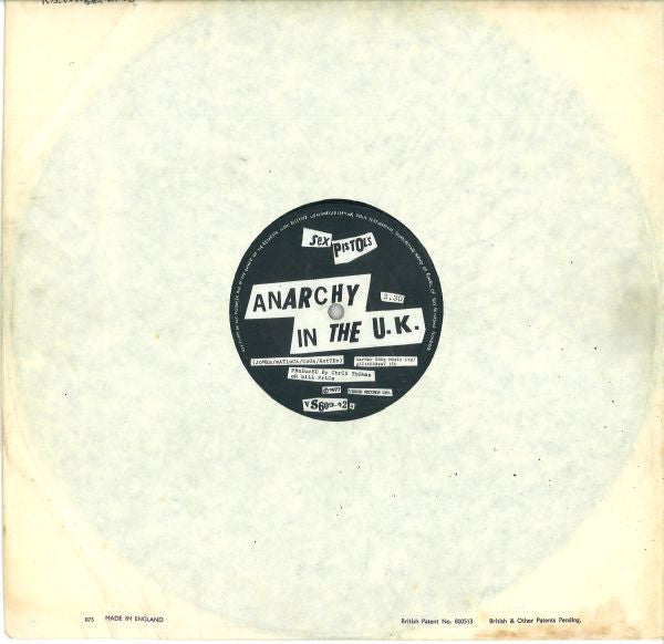 Sex Pistols - Anarchy In The UK (12"", Single, RE)