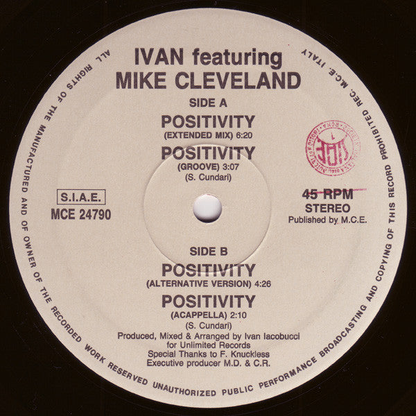 Ivan* Featuring Mike Cleveland - Positivity (12"")