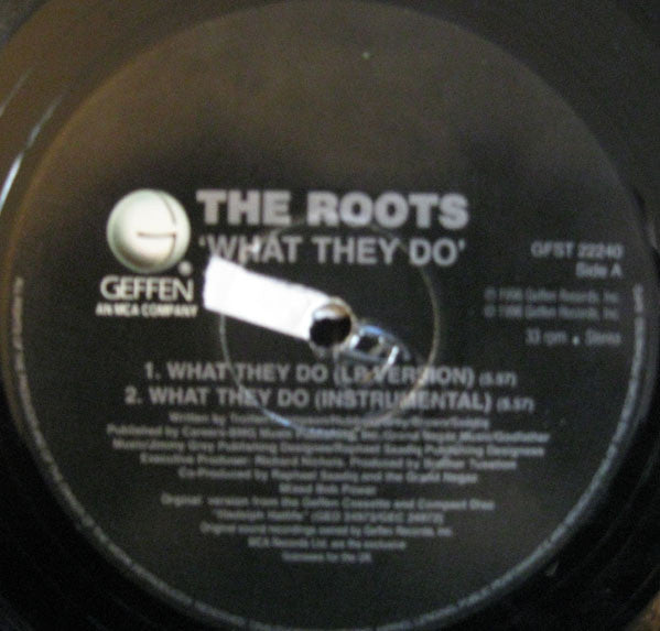 The Roots - What They Do (12"")