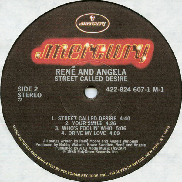 René And Angela* - Street Called Desire (LP, Album, 72)