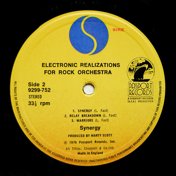 Synergy (3) - Electronic Realizations For Rock Orchestra (LP, Album)