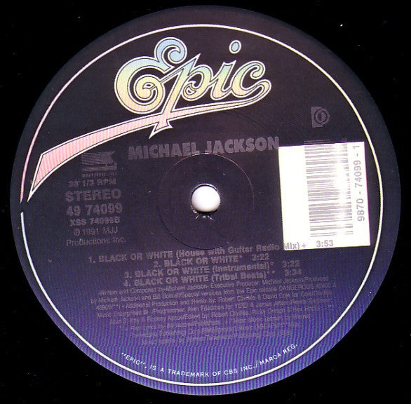 Michael Jackson - Black Or White (12"", Single, Ltd)