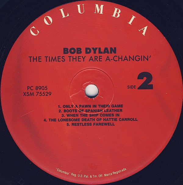 Bob Dylan - The Times They Are A-Changin' (LP, Album, RE)