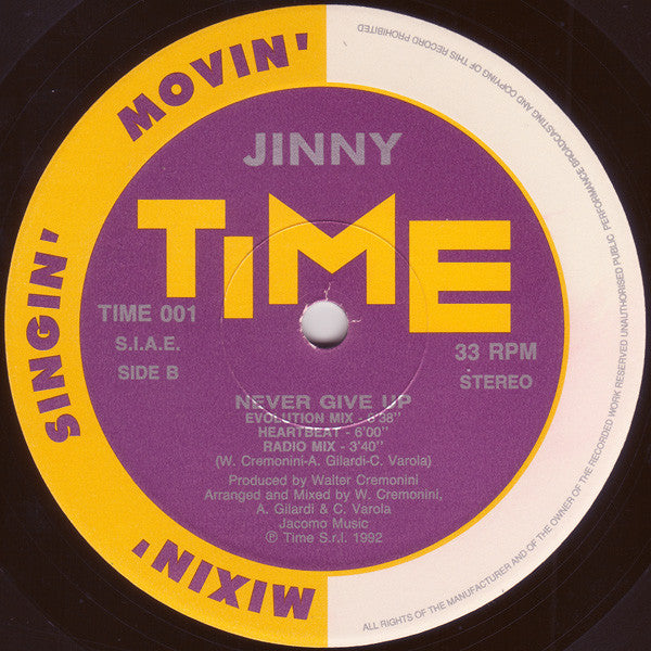 Jinny - Never Give Up (12"")