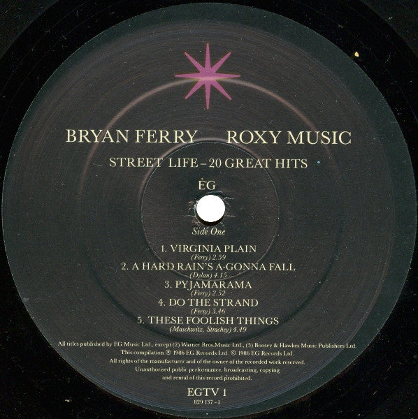 Bryan Ferry - Street Life - 20 Great Hits(2xLP, Comp, RM, Gat)