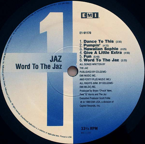 Jaz* - Word To The Jaz (LP, Album)