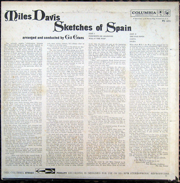 Miles Davis - Sketches Of Spain (LP, Album, RE)