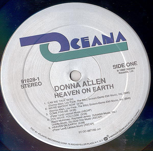 Donna Allen - Heaven On Earth (LP, Album)