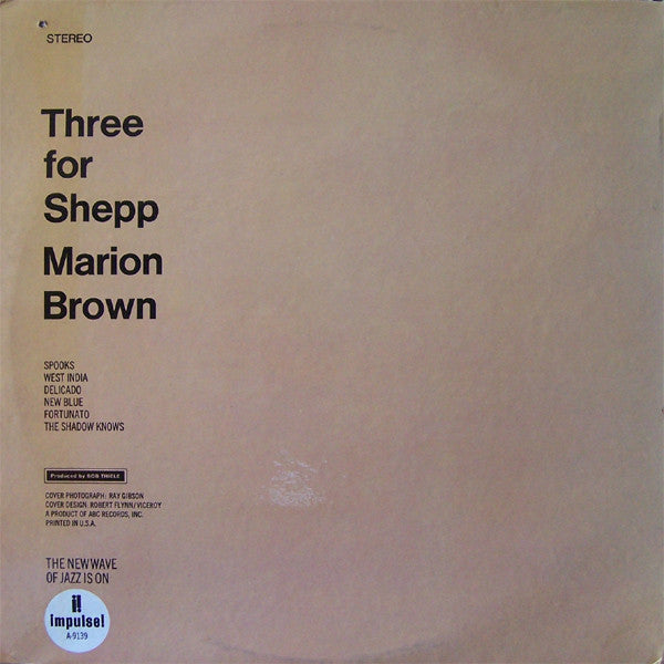 Marion Brown - Three For Shepp (LP, Album)